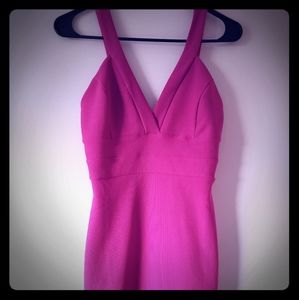 Magenta thick-strapped dress